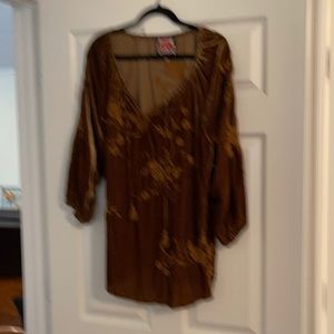 Johnny Was brown top size L